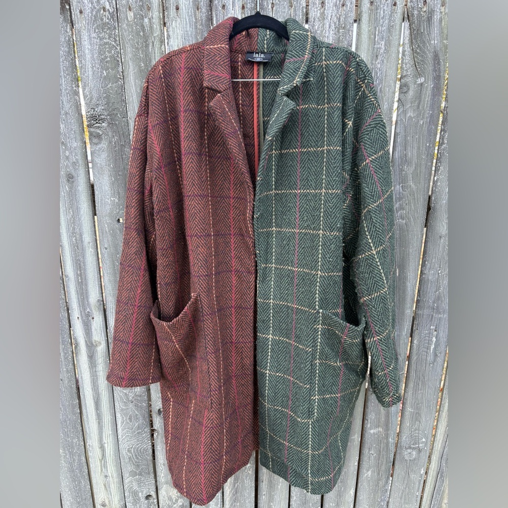 Dressed in LaLa Scorpio OG Half and Half Fall Plaid Jacket